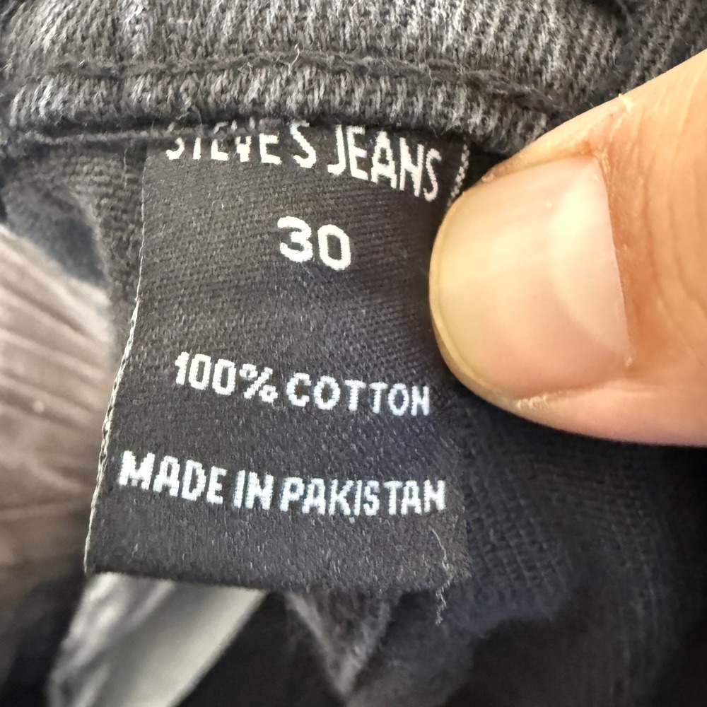 Steves Jeans Cargo Shorts Mens 30 Black Denim Jean Casual Relaxed Belt Loops - Picture 9 of 11